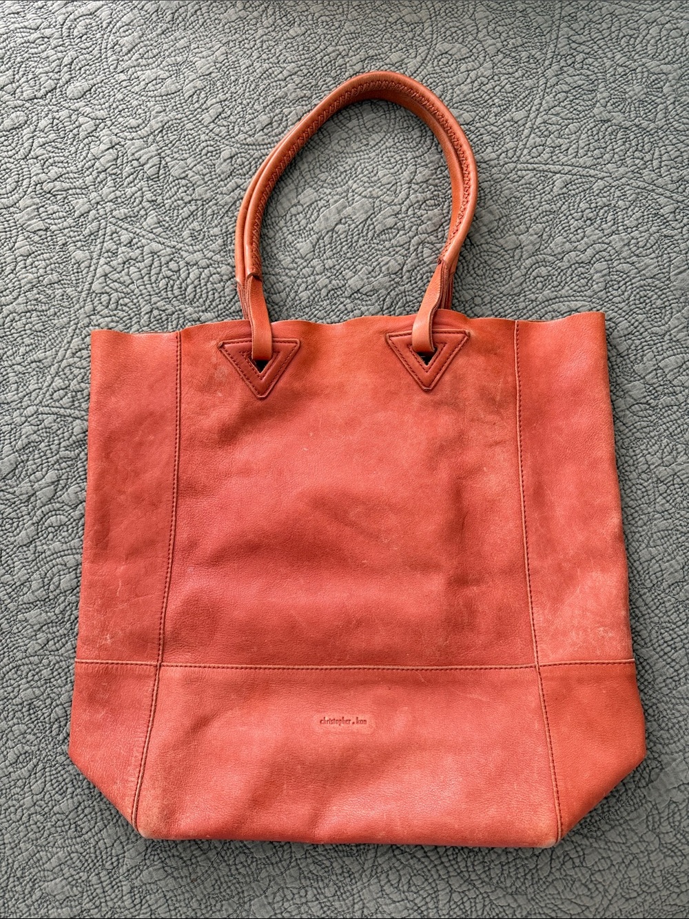 Christopher Kane Bright Orange Suede Tote